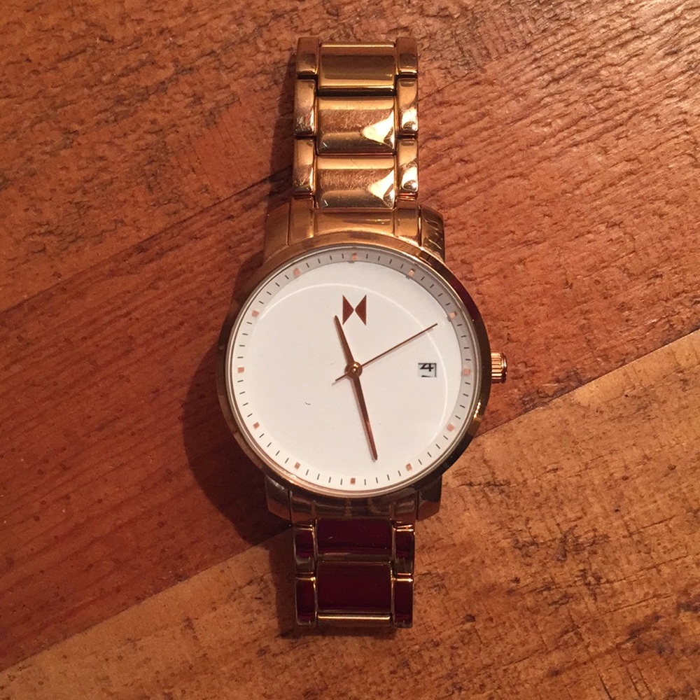 MVMT rose gold watch